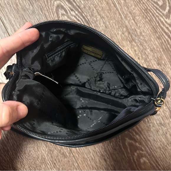 Ganson vintage weaved black leather shoulder bag - Picture 10 of 11